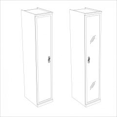 Шкаф 1-но ств с зеркалом Мишель в Краснокамске - krasnokamsk.mebel24.online | фото