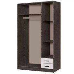 Шкаф распашной Эконом (Венге/Дуб Белфорд) в Краснокамске - krasnokamsk.mebel24.online | фото 2