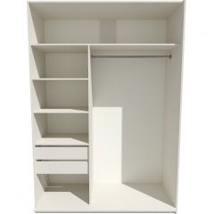 Шкаф-купе 1400 серии SOFT D1+D3+B2+PL1 (2 ящика+1штанга) профиль «Графит» в Краснокамске - krasnokamsk.mebel24.online | фото 2