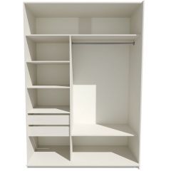 Шкаф-купе 1400 серии SOFT D6+D4+B2+PL2 (2 ящика+1штанга+1 полка) профиль «Капучино» в Краснокамске - krasnokamsk.mebel24.online | фото 2