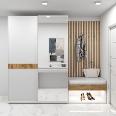 Шкаф-купе 1400 серии SOFT D6+D4+B2+PL2 (2 ящика+1штанга+1 полка) профиль «Капучино» в Краснокамске - krasnokamsk.mebel24.online | фото 5