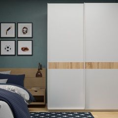 Шкаф-купе 1400 серии SOFT D6+D6+B2+PL3 (2 ящика+2штанги) профиль «Капучино» в Краснокамске - krasnokamsk.mebel24.online | фото 5