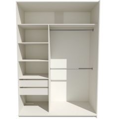 Шкаф-купе 1800 серии SOFT D6+D6+B2+PL3 (2 ящика+2штанги) профиль «Капучино» в Краснокамске - krasnokamsk.mebel24.online | фото 2