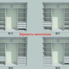 Шкаф-купе 1950 серии SILVER S3+S1+S4 B22+PL3 (по 2 ящика лев/прав+2 штанги) профиль «Серебро» в Краснокамске - krasnokamsk.mebel24.online | фото 5