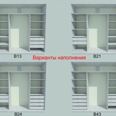 Шкаф-купе 1950 серии SILVER S5+S1+S5 B22+PL2 (по 2 ящика лев/прав+1 штанга+1 полка) профиль «Серебро» в Краснокамске - krasnokamsk.mebel24.online | фото 4