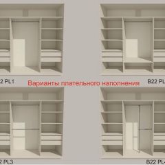Шкаф-купе 2100 серии SOFT D5+D4+D5+B22+PL3 (по 2 ящика лев/прав+2штанги) профиль «Графит» в Краснокамске - krasnokamsk.mebel24.online | фото 5