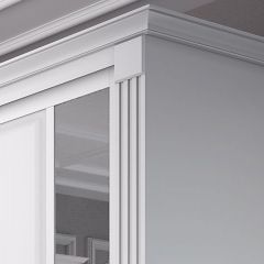 Шкаф-купе 2150 серии NEW CLASSIC K6Z+K1+K6+B22+PL2(по 2 ящика лев/прав+1 штанга+1 полка) профиль «Капучино» в Краснокамске - krasnokamsk.mebel24.online | фото 4