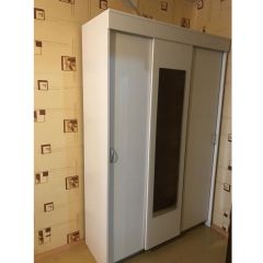Шкаф-купе Бассо 1300 (Белый) в Краснокамске - krasnokamsk.mebel24.online | фото 3
