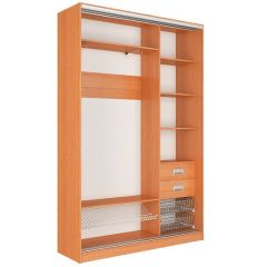 Шкаф-купе Джонни 1500 вариант 1 (ЛДСП/ЛДСП) в Краснокамске - krasnokamsk.mebel24.online | фото 2