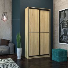 Шкаф-купе Лофт 1200 Шк12-47 (Дуб Сонома) в Краснокамске - krasnokamsk.mebel24.online | фото