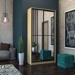 Шкаф-купе Лофт 1200 Шк12-60 (Дуб Сонома) в Краснокамске - krasnokamsk.mebel24.online | фото 8