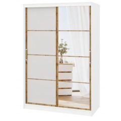 Шкаф-купе ПШ-2.9 1800 Фасад Флагман (Белый жемчуг/Дуб Вотан) в Краснокамске - krasnokamsk.mebel24.online | фото