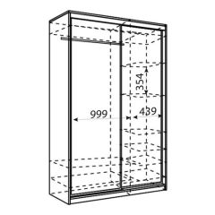 Шкаф-купе Рене 1500 вариант 2 (Зеркало/Зеркало) в Краснокамске - krasnokamsk.mebel24.online | фото 2