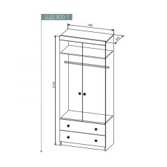 СКАНДИ ШД900.1 Шкаф 2х-ств с 2мя ящ в Краснокамске - krasnokamsk.mebel24.online | фото 2