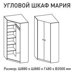 Шкаф угловой Мария 880*880 (ЛДСП 1 кат.) в Краснокамске - krasnokamsk.mebel24.online | фото 2