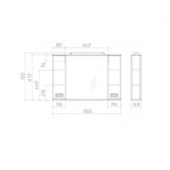 Шкаф-зеркало Cube 100 Эл. Домино (DC5013HZ) в Краснокамске - krasnokamsk.mebel24.online | фото 2