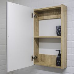 Шкаф-зеркало Мечта 50 Дуб сонома АЙСБЕРГ (DM2318HZ) в Краснокамске - krasnokamsk.mebel24.online | фото 4