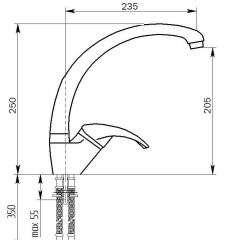 Смеситель MS-007 в Краснокамске - krasnokamsk.mebel24.online | фото 2