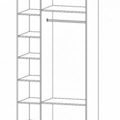 ГАММА Спальный гарнитур (модульный) дуб вотан в Краснокамске - krasnokamsk.mebel24.online | фото 13