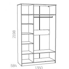 НМ 040.33 Х Шкаф для одежды "Оливия" в Краснокамске - krasnokamsk.mebel24.online | фото 3