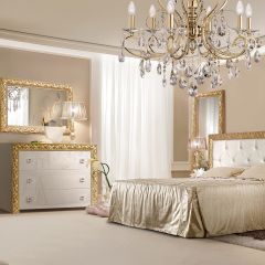 Спальный  гарнитур Тиффани Premium слоновая кость/золото в Краснокамске - krasnokamsk.mebel24.online | фото