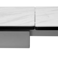 Стол BELLUNO 160 MARBLES KL-99 Белый мрамор матовый, итальянская керамика/ белый каркас, ®DISAUR в Краснокамске - krasnokamsk.mebel24.online | фото 7