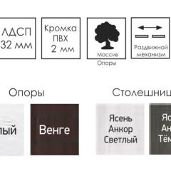 Стол раскладной Ялта-2 (опоры массив резной) в Краснокамске - krasnokamsk.mebel24.online | фото 4