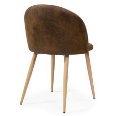 Стул на металлокаркасе Aldo dark brown / wood в Краснокамске - krasnokamsk.mebel24.online | фото 4