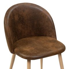 Стул на металлокаркасе Aldo dark brown / wood в Краснокамске - krasnokamsk.mebel24.online | фото 5