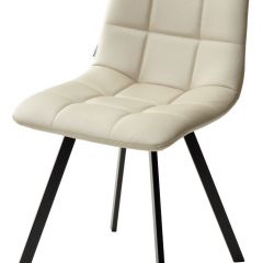 Стул CHILLI SQUARE HK017-02 серо-бежевый, PU/ черный каркас М-City в Краснокамске - krasnokamsk.mebel24.online | фото