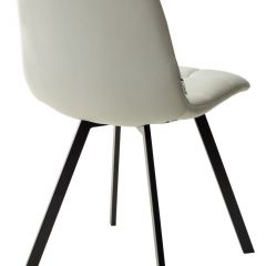 Стул CHILLI SQUARE HK017-03 светло-серый, PU/ черный каркас М-City в Краснокамске - krasnokamsk.mebel24.online | фото 4
