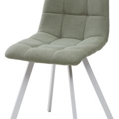 Стул CHILLI SQUARE UF860-11B мятный, ткань/ белый каркас М-City в Краснокамске - krasnokamsk.mebel24.online | фото