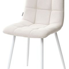 Стул CHILLI UF860-01B бежевый, ткань/белый каркас М-City в Краснокамске - krasnokamsk.mebel24.online | фото