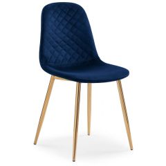 Стул на металлокаркасе Dabl dark blue / gold в Краснокамске - krasnokamsk.mebel24.online | фото 1