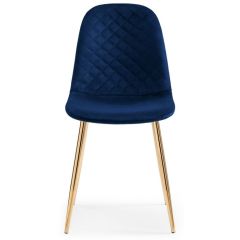 Стул на металлокаркасе Dabl dark blue / gold в Краснокамске - krasnokamsk.mebel24.online | фото 3