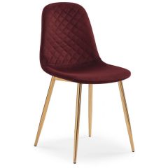 Стул на металлокаркасе Dabl wine red / gold в Краснокамске - krasnokamsk.mebel24.online | фото 1