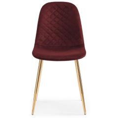 Стул на металлокаркасе Dabl wine red / gold в Краснокамске - krasnokamsk.mebel24.online | фото 3