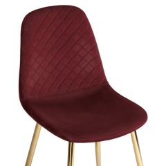 Стул на металлокаркасе Dabl wine red / gold в Краснокамске - krasnokamsk.mebel24.online | фото 9