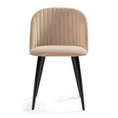 Стул на металлокаркасе Gabi 1 dark beige / black в Краснокамске - krasnokamsk.mebel24.online | фото 2