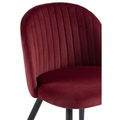 Стул на металлокаркасе Gabi 1 wine red / black в Краснокамске - krasnokamsk.mebel24.online | фото 4