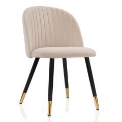 Стул на металлокаркасе Gabi beige / black / gold в Краснокамске - krasnokamsk.mebel24.online | фото