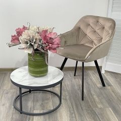 Стул GALE 360 град. поворот. BLUVEL-40 BEIGE, велюр/ черный каркас, М-City в Краснокамске - krasnokamsk.mebel24.online | фото 3