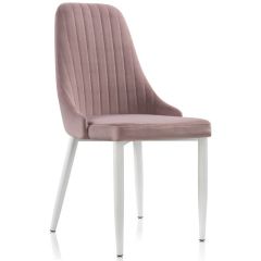 Стул на металлокаркасе Kora white / light purple в Краснокамске - krasnokamsk.mebel24.online | фото