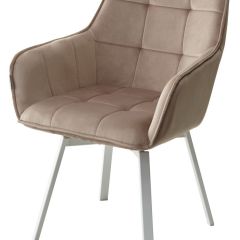 Стул MAVERICK 360 град. поворот. BLUVEL-40 BEIGE/ белый каркас, М-City в Краснокамске - krasnokamsk.mebel24.online | фото