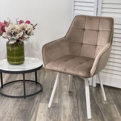 Стул MAVERICK 360 град. поворот. BLUVEL-40 BEIGE/ белый каркас, М-City в Краснокамске - krasnokamsk.mebel24.online | фото 2