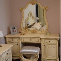 Туалетный стол + Зеркало Мона Лиза (крем) в Краснокамске - krasnokamsk.mebel24.online | фото 6