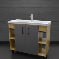 Тумба под умывальник "Фостер 100" Craft без ящика Домино (DCr2205T) в Краснокамске - krasnokamsk.mebel24.online | фото 5
