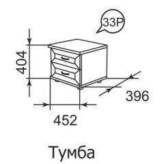 Тумба прикроватная Ника-Люкс 33 в Краснокамске - krasnokamsk.mebel24.online | фото 2