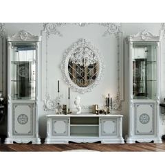 Тумба ТВ (12.301) Грация (белый/серебро) в Краснокамске - krasnokamsk.mebel24.online | фото 2