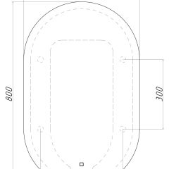 Зеркало Дакка 800х500 с подсветкой Домино (GL7036Z) в Краснокамске - krasnokamsk.mebel24.online | фото 8